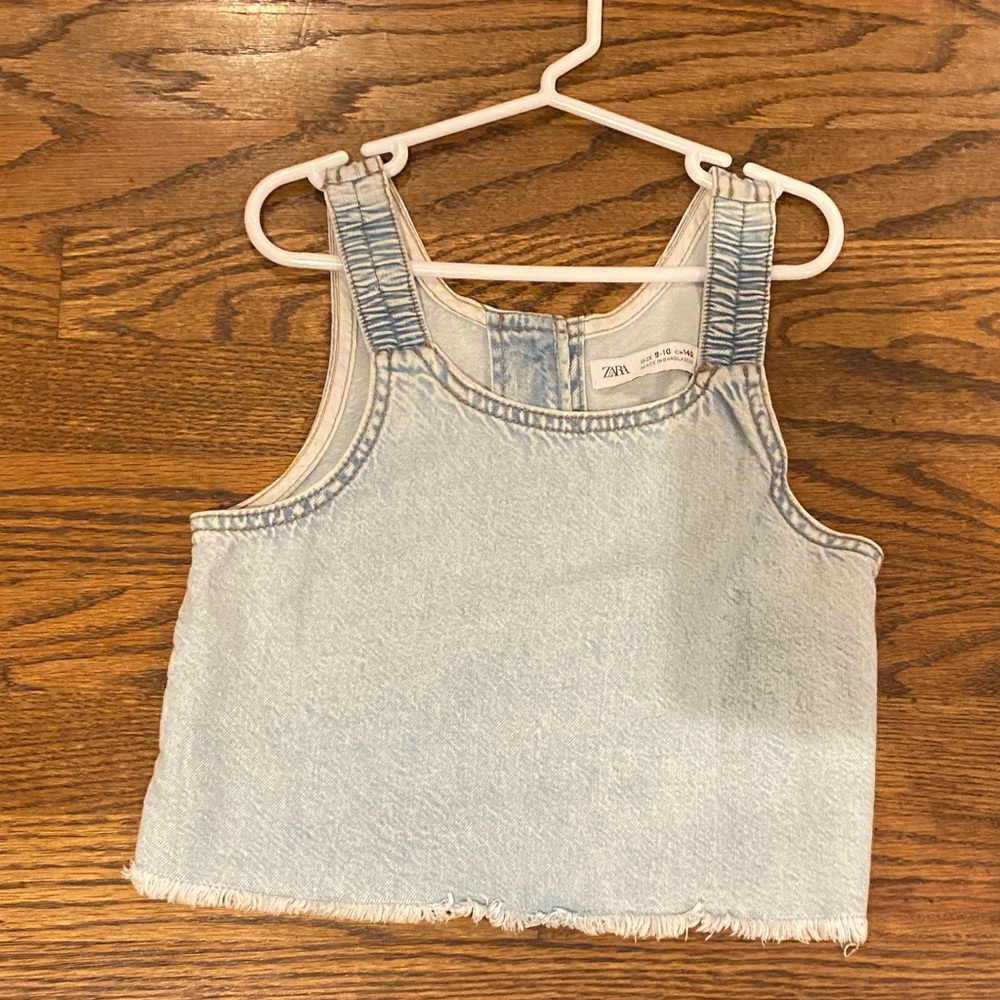 Zara Denim Blue Sleeveless Top